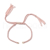 Braided Cotton Cord Bracelet Making MAK-L043-02G-08-1