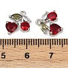 Brass Micro Pave Cubic Zirconia Pendants KK-P290-02A-P-01-3