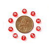 Transparent Red Acrylic Beads TACR-YW0001-08L-5