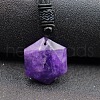Natural Amethyst Pendant Necklaces PW-WG41900-08-1
