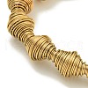 Ion Plating(IP) Adjustable 304 Stainless Steel Bicone Spring Wire Bracelets BJEW-H617-09G-2