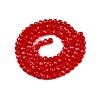 Opaque Solid Color Imitation Jade Glass Beads Strands EGLA-A044-P4mm-D15-2