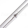 304 Stainless Steel Box Chain Necklaces X-NJEW-P244-01P-2