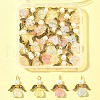 30Pcs Heart Acrylic Pendants PALLOY-FS00024-9