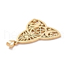 304 Stainless Steel Hollow Pendants STAS-P313-04G-3