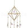 Geometric Metal Suncatchers Wall Hanging Decoration HJEW-G018-01A-G-3