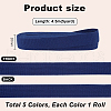   25 Yards 5 Colors Polyester Ribbons SRIB-PH0001-42A-2