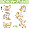 Beebeecraft 10Pcs Rack Plating Brass Micro Pave Clear Cubic Zirconia Pendants ZIRC-BBC0002-83-2