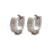 304 Stainless Steel Polishing Hoop Earrings EJEW-M106-01A-P-4