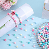 SOFPLATE 500Pcs Rubberized Style Imitated Silicone Acrylic Beads MACR-SP0001-07A-4