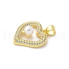 Brass Micro Pave Cubic Zirconia Pendants KK-S511-19G-2