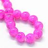 Baking Painted Glass Round Bead Strands DGLA-Q019-8mm-68-2