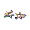 Ion Plating(IP) 304 Stainless Steel Pendants Cabochon Settings STAS-B032-21MC-3