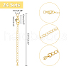 Unicraftale 24 Sets Long-Lasting Plated Brass Chain Extender KK-UN0002-51-3
