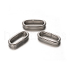 Tarnish Resistant Oval 201 Stainless Steel Slide Charms STAS-D111-03-1