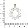 Brass Pendant Cabochon Settings KK-S521-14P-3