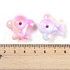 UV Plating Opaque Acrylic Beads MACR-K361-09-5