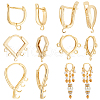 HOBBIESAY 20Pcs 5 Styles Brass Hoop Earring Finding KK-HY0003-47-1