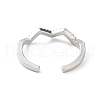 Wave Rack Plating Brass Micro Pave Clear Cubic Zirconia Open Rings RJEW-D020-06P-3