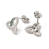 Rack Plating Brass Micro Pave Cubic Zirconia Stud Earrings EJEW-P221-06P-2