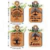Wooden Pendant Decoration HJEW-WH0074-022-2