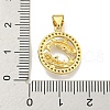 Brass Micro Pave Cubic Zirconia Pendants KK-K354-03G-02-3