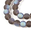 Frosted Transparent Glass Beads Strands GLAA-T032-T8mm-MBB02-3