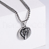 Vintage Stainless Steel Zodiac Snake Pendant Punk Jewelry Necklaces for Men MO5846-2-1