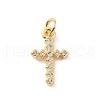 Brass Micro Pave Cubic Zirconia Charms KK-C012-43G-1