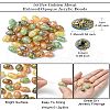 50Pcs Golden Metal Enlaced Opaque Acrylic Beads OACR-CJ0001-78-8