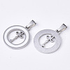 201 Stainless Steel Pendants STAS-N089-60P-2