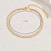 Brass & Colorful Plastic Beaded Double Layer Anklets for Women's Beach Party Gathering DX4232-3