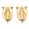 Ion Plating(IP) 201 Stainless Steel Rosary Center Connector Charms STAS-T064-46G-2