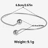 European Style 304 Stainless Steel Cuff Bangles LI7409-1-1