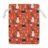 Christmas Theme Cloth Printed Storage Bags ABAG-F010-02B-01-1
