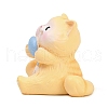 Resin Cat Shape Display Decoration DJEW-F027-04-2