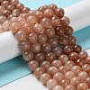 Round Natural Sunstone Beads Strands G-F222-33-8mm-1-5