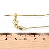 1MM Brass Wheat Chain Adjustable Slider Necklaces NJEW-M108-21G-4