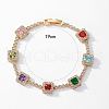 Colorful Cubic Zirconia Tennis Bracelets for Women XZ3226-1-4