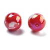 Christmas Theme UV Plating Acrylic Beads OACR-M022-08B-2