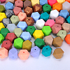 Hexagonal Silicone Focal Beads SI-JX0020A-114-4