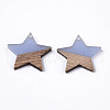 Transparent Resin & Wood Pendants RESI-T023-23-B01-2