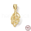 Rack Plating 925 Sterling Silver Ice Pick Pinch Bails X-STER-NH0001-19G-1