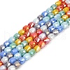 Electroplate Glass Beads Strands EGLA-D300-11-8mm-1