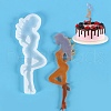 Modern Lady Shape Food Grade Silhouette Silicone Lollipop Molds DIY-D069-08-1