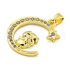 Brass Micro Pave Clear Cubic Zirconia Pendant FIND-Z044-03J-2