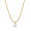 Brass Cubic Zirconia Charms Necklace NJEW-JN04919-1