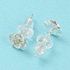 Two Tone 999 Sterling Silver Stud Earrings STER-P052-A06-S-3