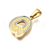 304 Stainless Steel Pendants STAS-K297-01G-Q-2