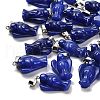 Dyed Natural White Jade Pendants G-B127-10P-04-1